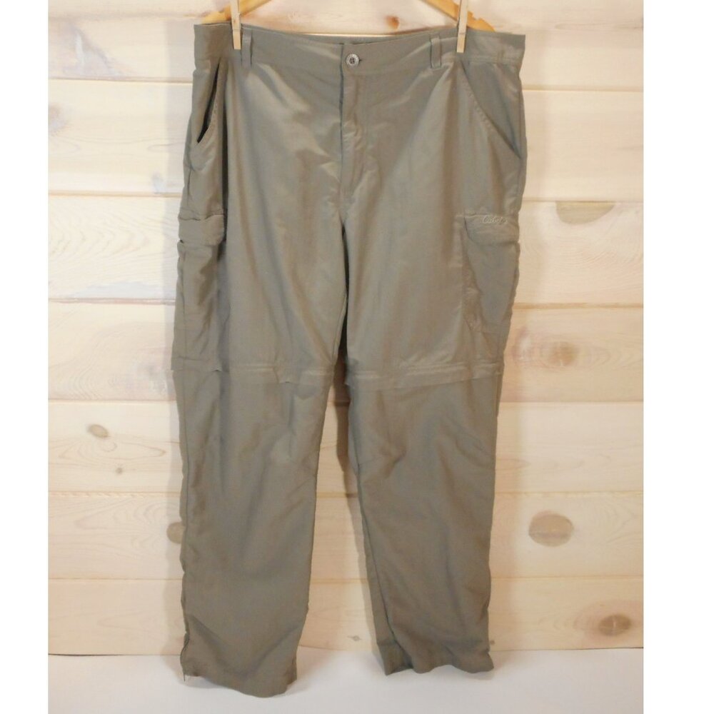 Cabela's Men's 40x32 Convertible Pants Nylon Tan Khaki Cargo Outdoor Hiking